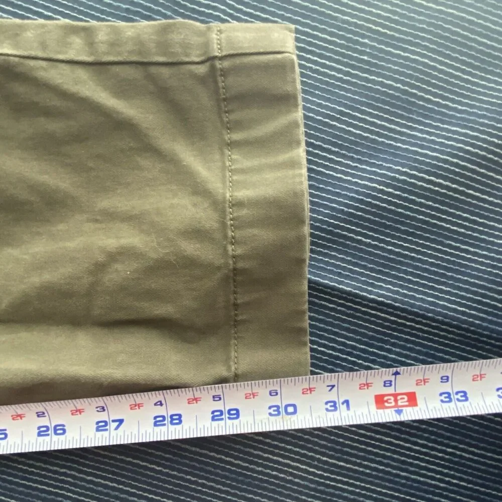 J. Crew 770 Straight Fit Stretch Chino Pants Men's 35x31 Green Casual Preppy